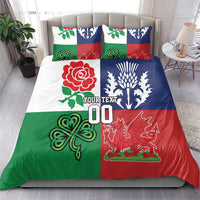 Custom British Lions Bedding Set Combination of England Irish Scottish Welsh