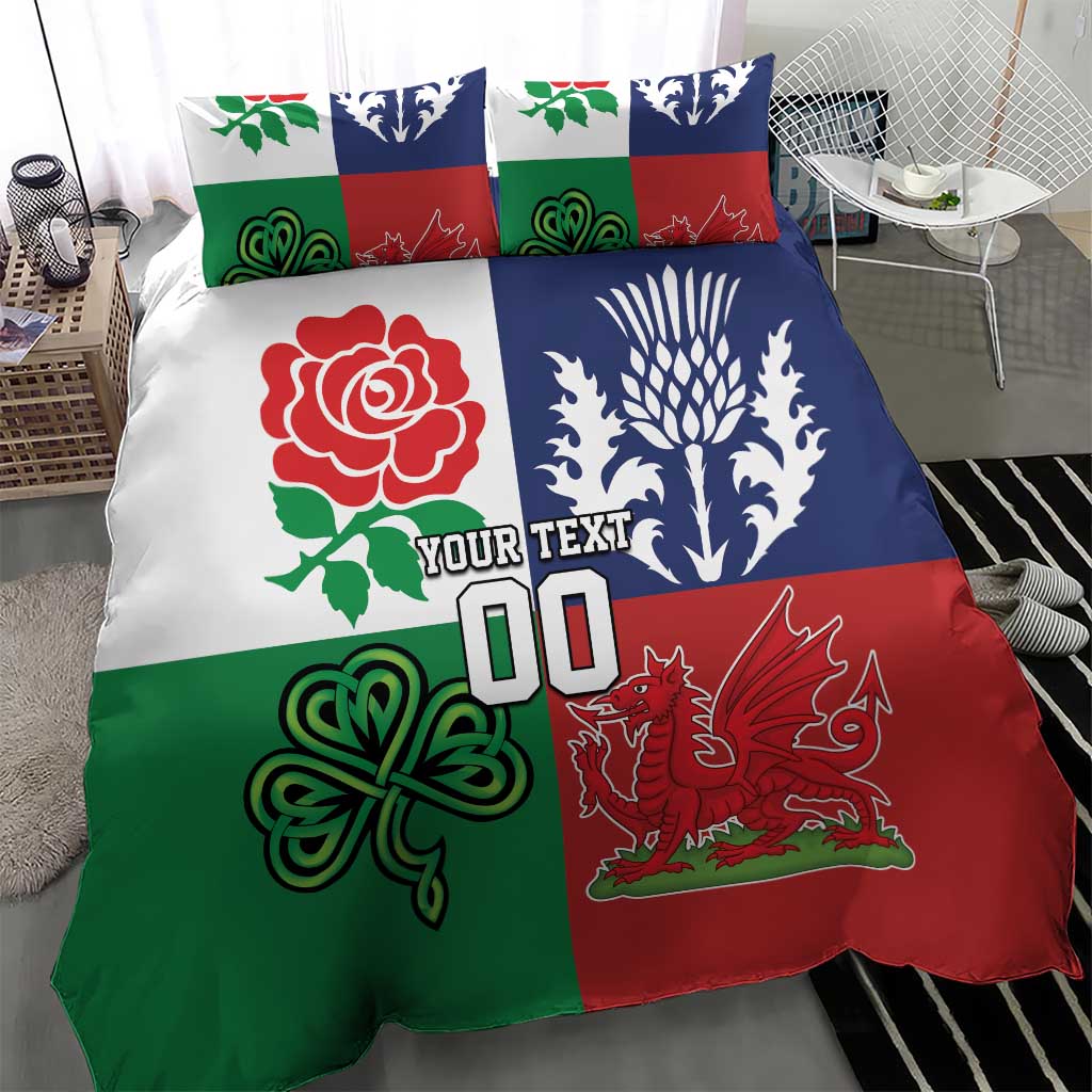 Custom British Lions Bedding Set Combination of England Irish Scottish Welsh
