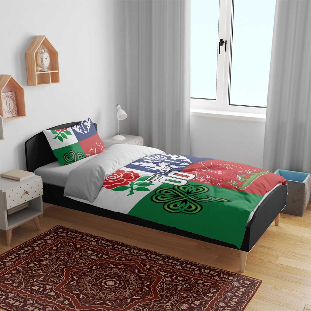 Custom British Lions Bedding Set Combination of England Irish Scottish Welsh