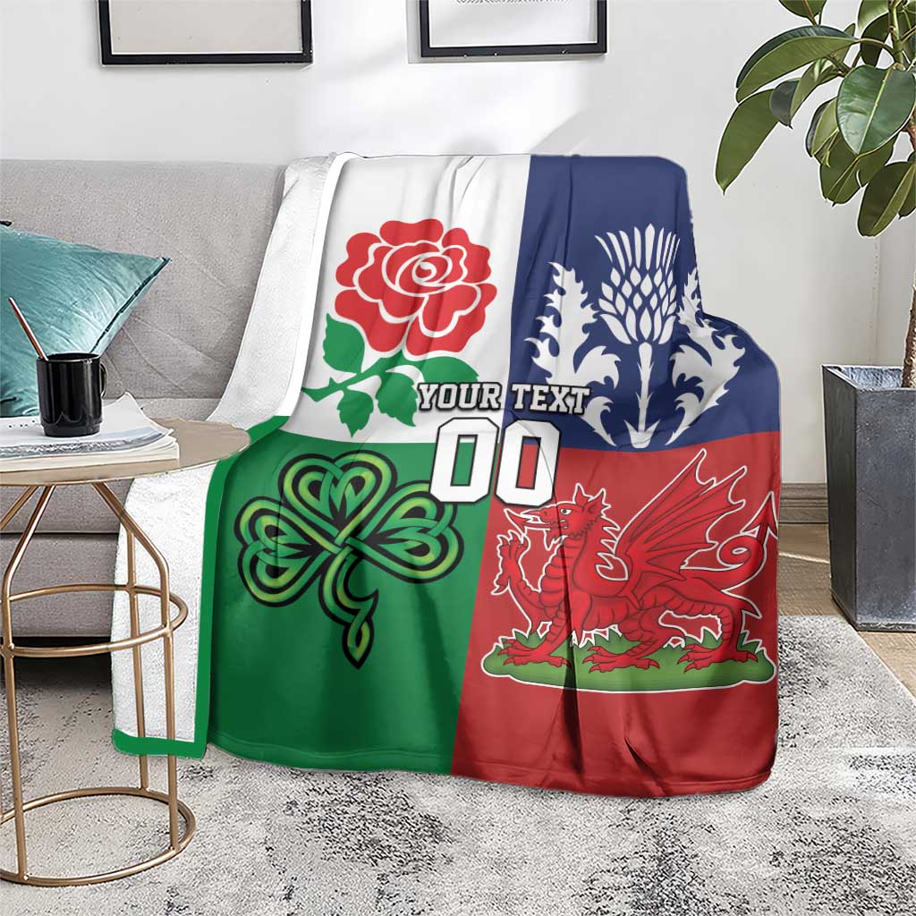 Custom British Lions Blanket Combination of England Irish Scottish Welsh