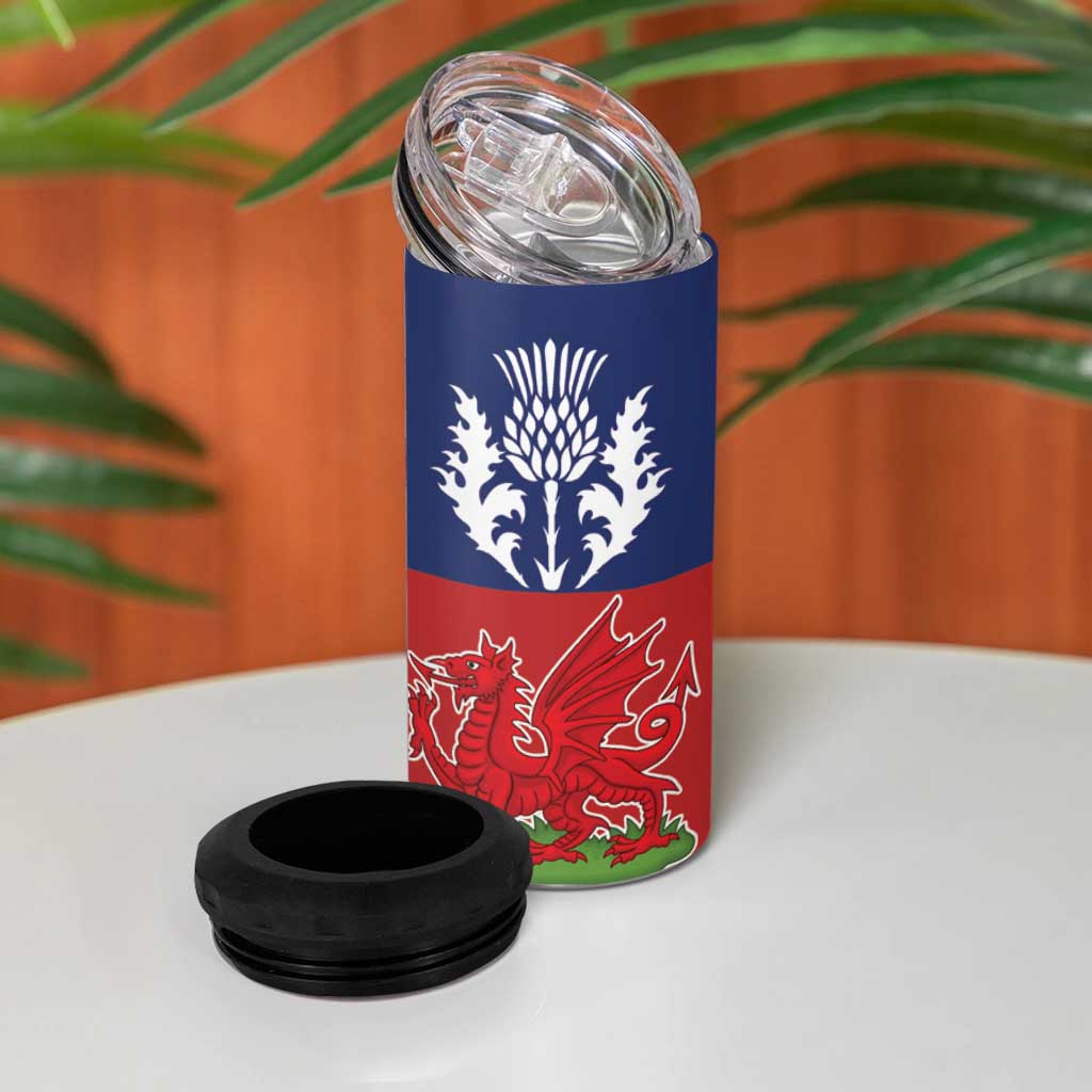 Custom British Lions 4 in 1 Can Cooler Tumbler Combination of England Irish Scottish Welsh