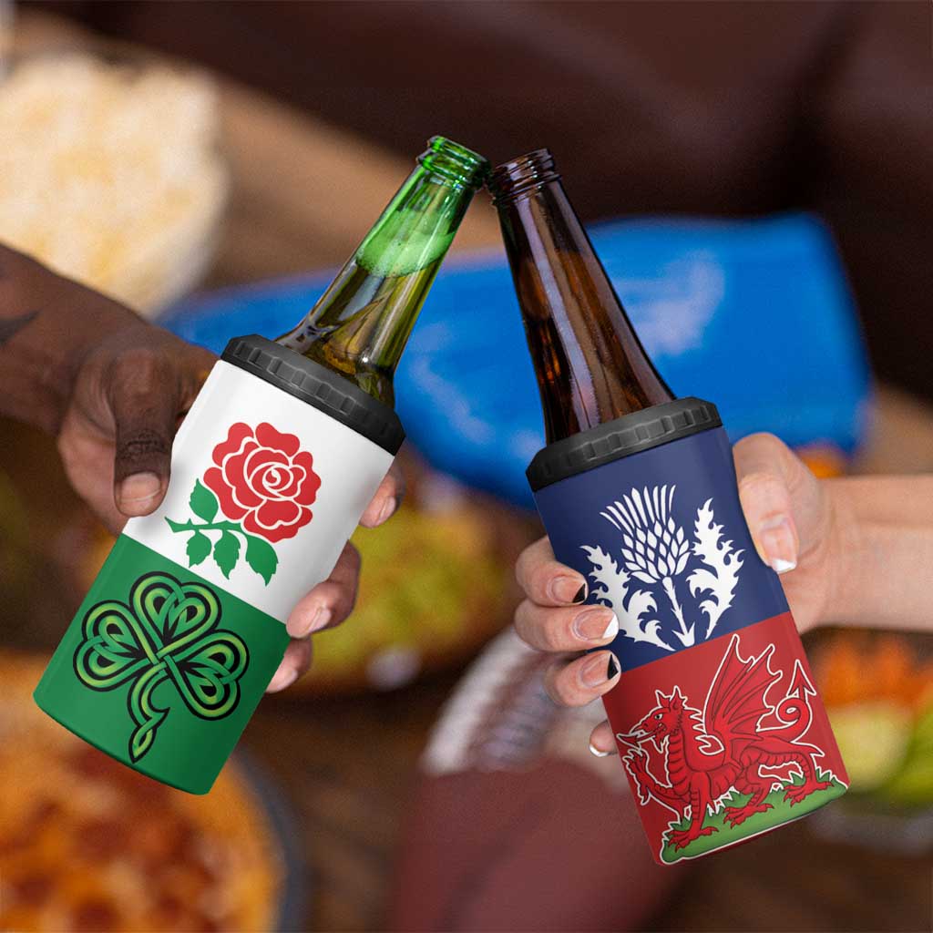Custom British Lions 4 in 1 Can Cooler Tumbler Combination of England Irish Scottish Welsh