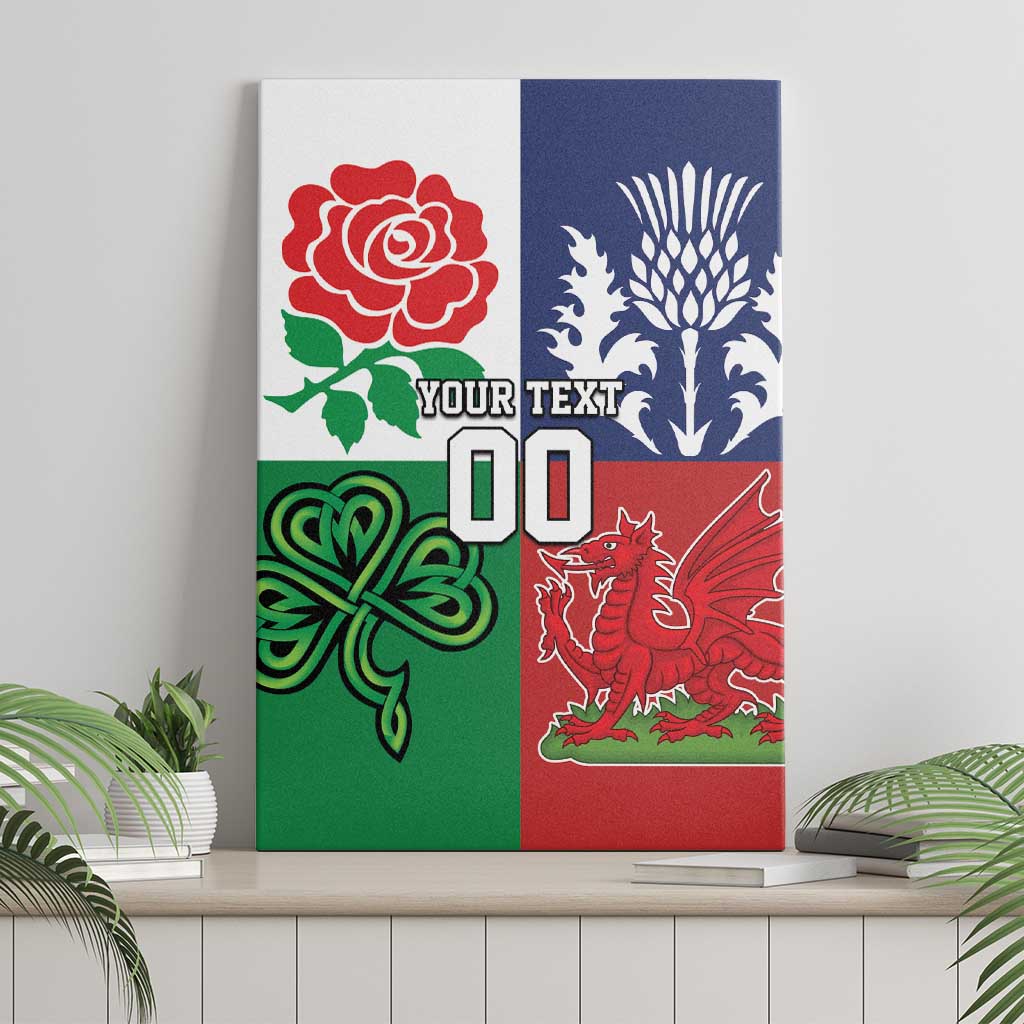 Custom British Lions Canvas Wall Art Combination of England Irish Scottish Welsh