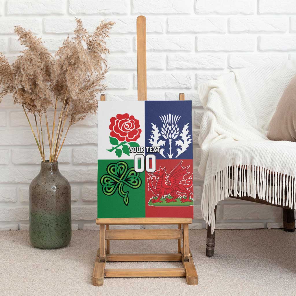 Custom British Lions Canvas Wall Art Combination of England Irish Scottish Welsh
