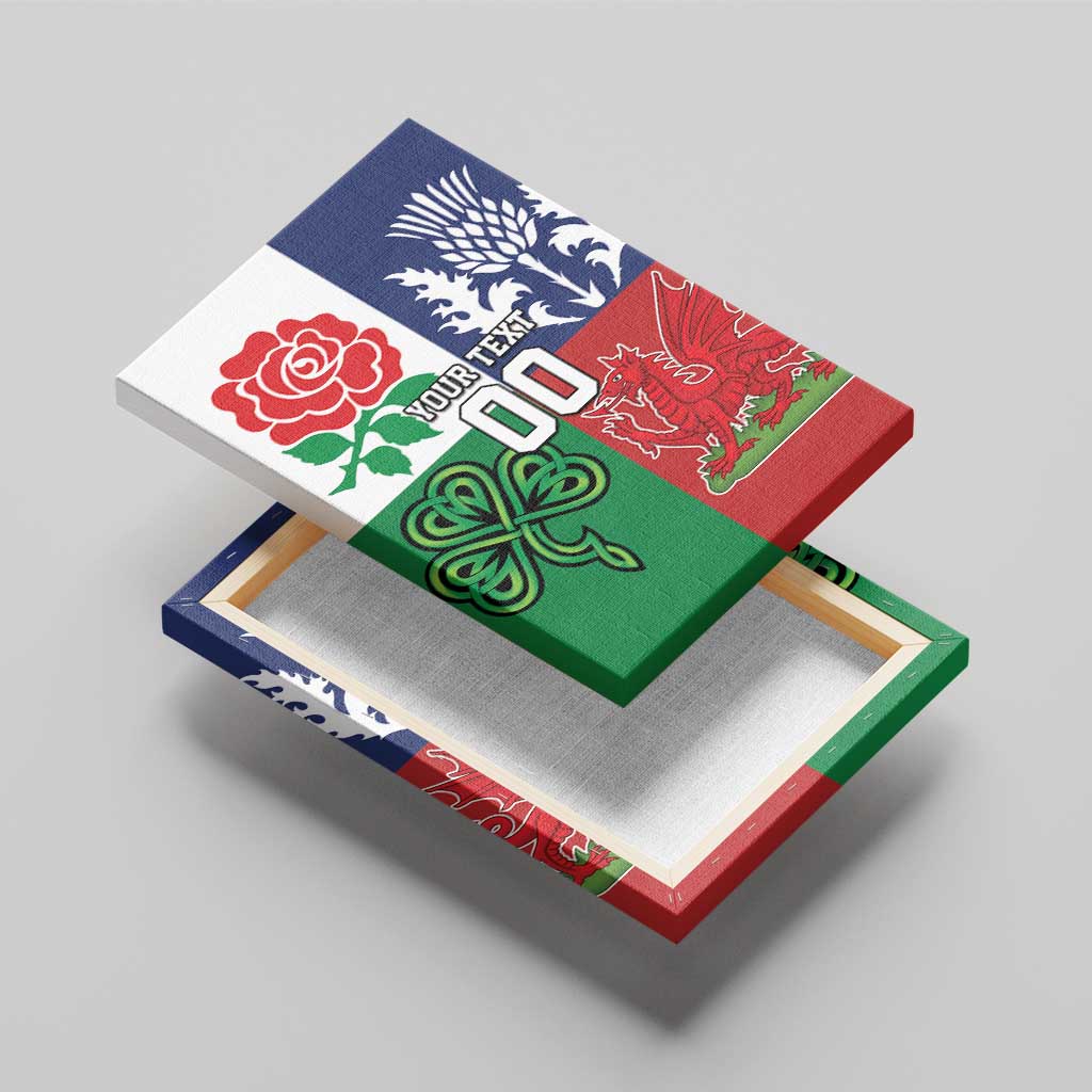 Custom British Lions Canvas Wall Art Combination of England Irish Scottish Welsh