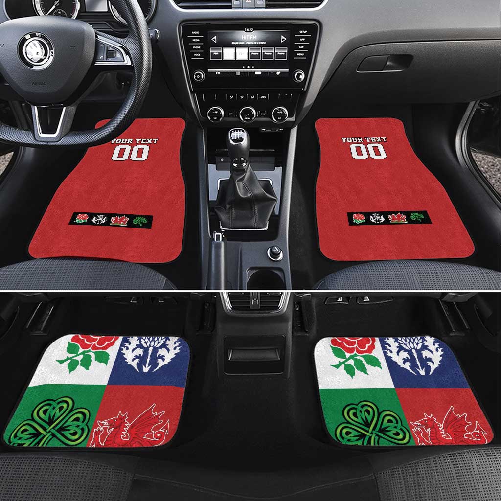 Custom British Lions Car Mats Combination of England Irish Scottish Welsh