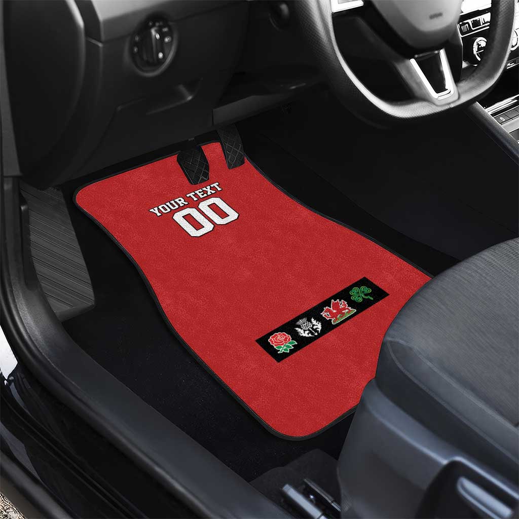 Custom British Lions Car Mats Combination of England Irish Scottish Welsh