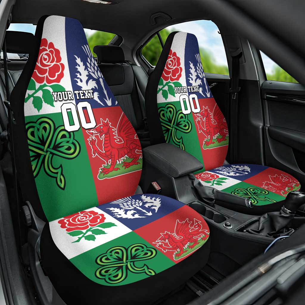 Custom British Lions Car Seat Cover Combination of England Irish Scottish Welsh