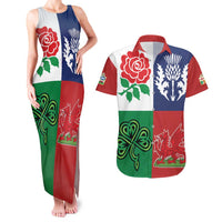 Custom British Lions Couples Matching Tank Maxi Dress and Hawaiian Shirt Combination of England Irish Scottish Welsh