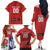 Custom British Lions Family Matching Off The Shoulder Long Sleeve Dress and Hawaiian Shirt Combination of England Irish Scottish Welsh