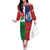 Custom British Lions Family Matching Off The Shoulder Long Sleeve Dress and Hawaiian Shirt Combination of England Irish Scottish Welsh