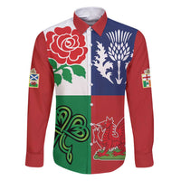 Custom British Lions Family Matching Puletasi and Hawaiian Shirt Combination of England Irish Scottish Welsh