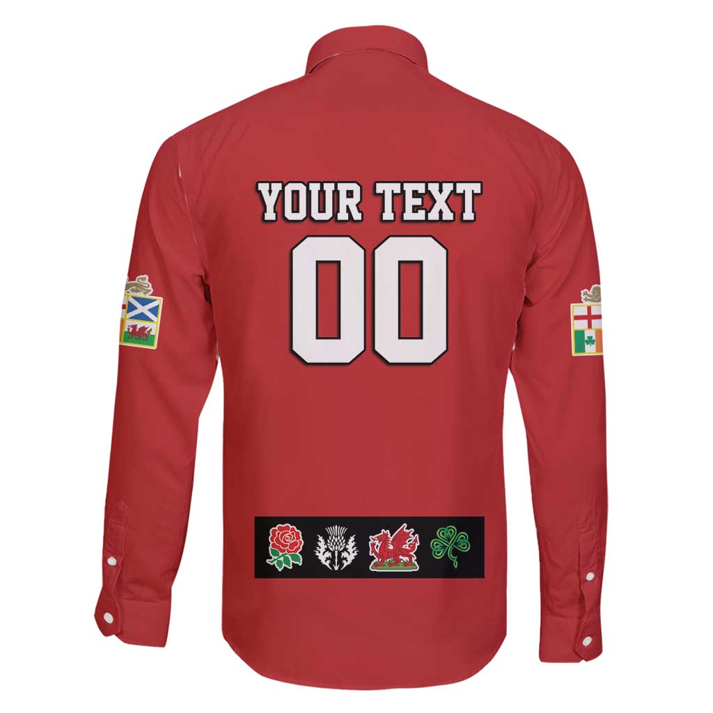 Custom British Lions Family Matching Puletasi and Hawaiian Shirt Combination of England Irish Scottish Welsh