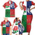 Custom British Lions Family Matching Short Sleeve Bodycon Dress and Hawaiian Shirt Combination of England Irish Scottish Welsh