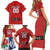 Custom British Lions Family Matching Short Sleeve Bodycon Dress and Hawaiian Shirt Combination of England Irish Scottish Welsh