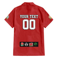 Custom British Lions Family Matching Short Sleeve Bodycon Dress and Hawaiian Shirt Combination of England Irish Scottish Welsh