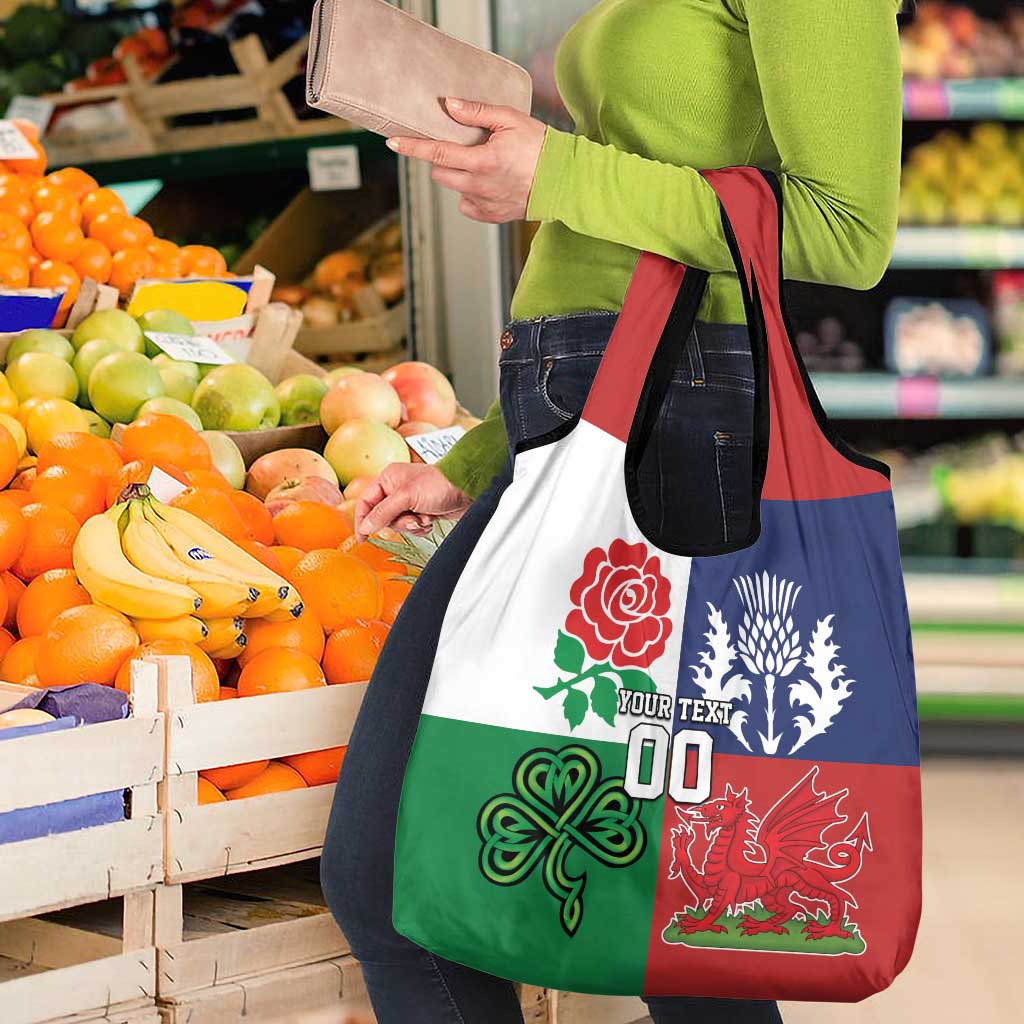 Custom British Lions Grocery Bag Combination of England Irish Scottish Welsh