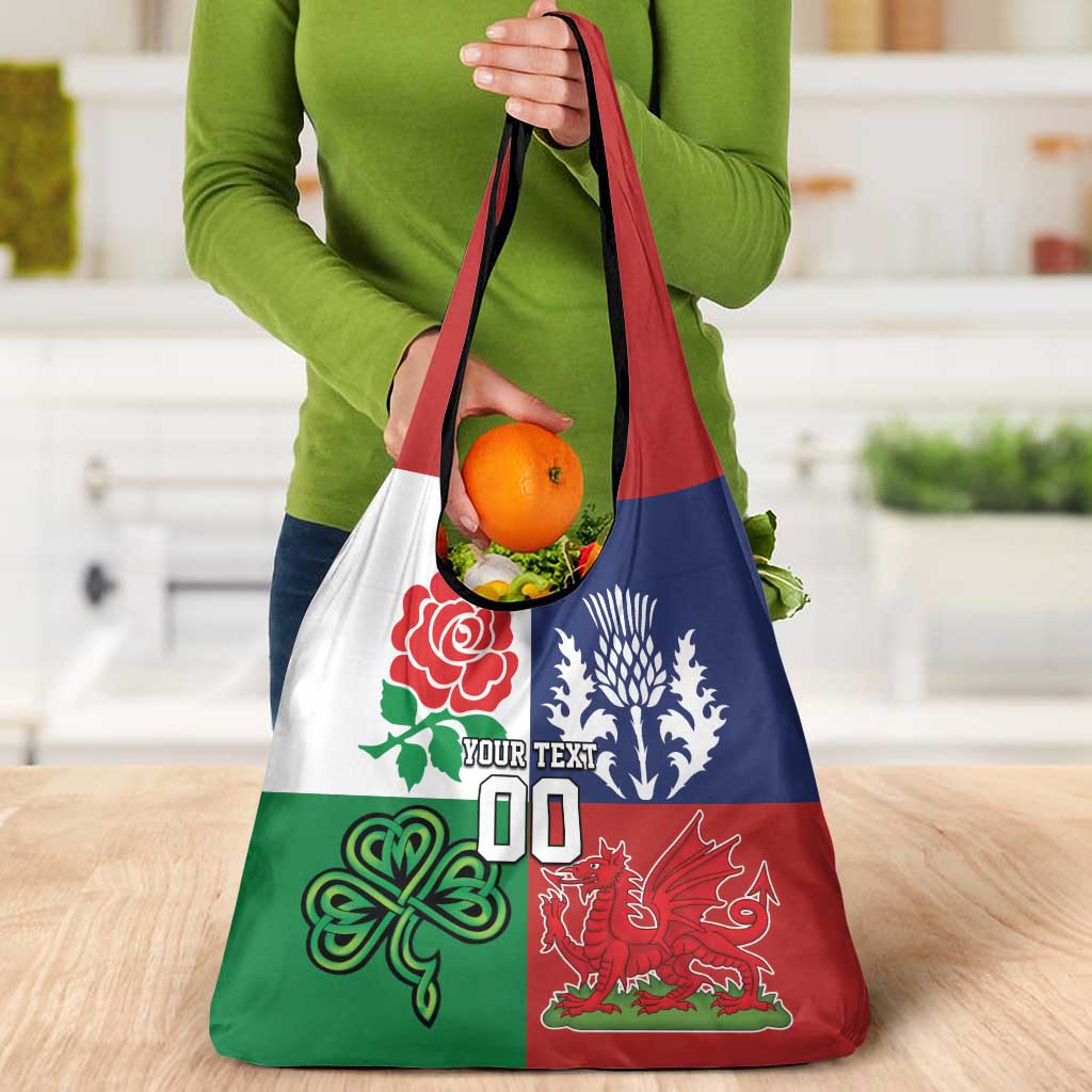 Custom British Lions Grocery Bag Combination of England Irish Scottish Welsh