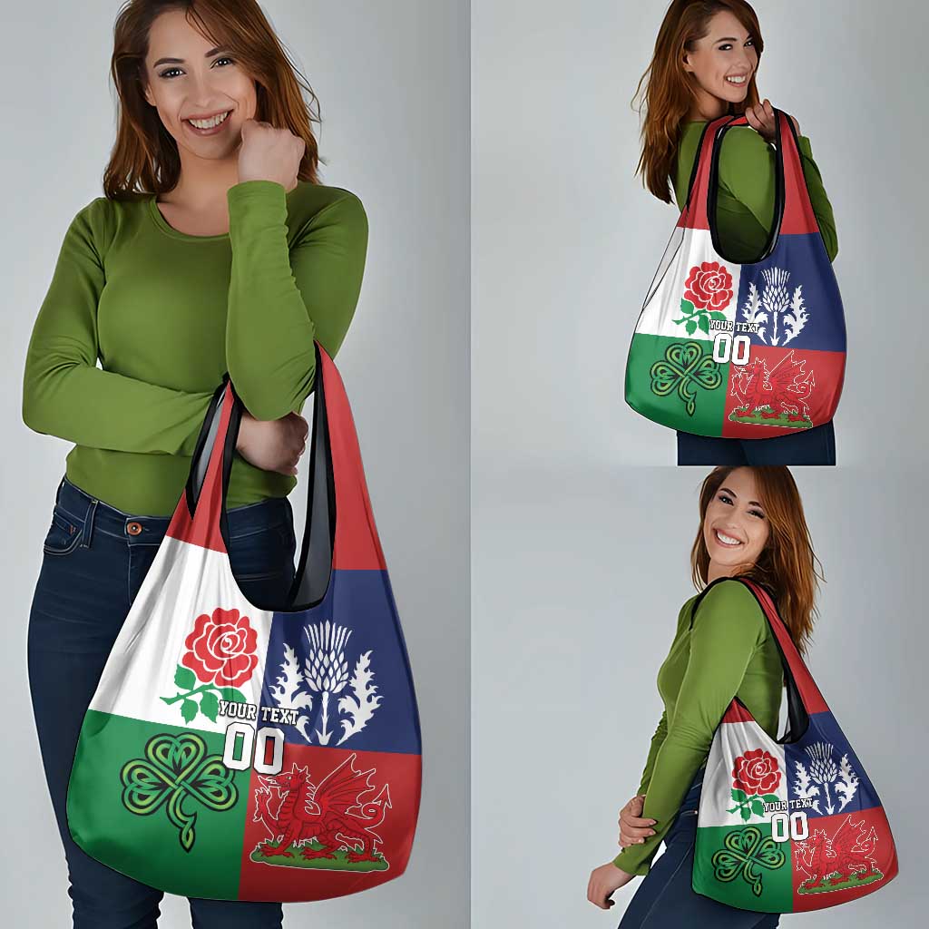Custom British Lions Grocery Bag Combination of England Irish Scottish Welsh