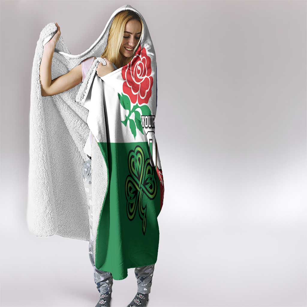 Custom British Lions Hooded Blanket Combination of England Irish Scottish Welsh