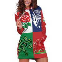 Custom British Lions Hoodie Dress Combination of England Irish Scottish Welsh