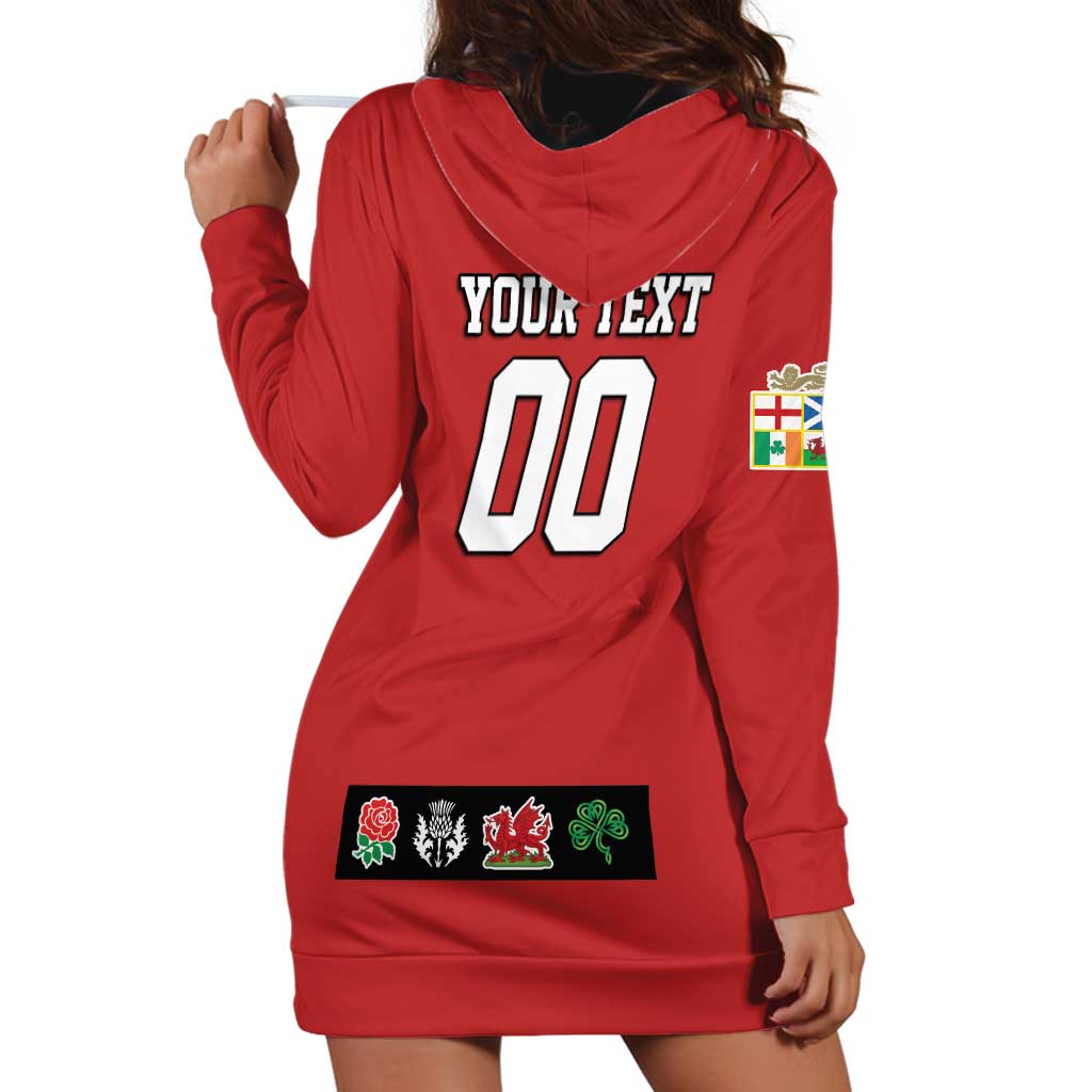 Custom British Lions Hoodie Dress Combination of England Irish Scottish Welsh