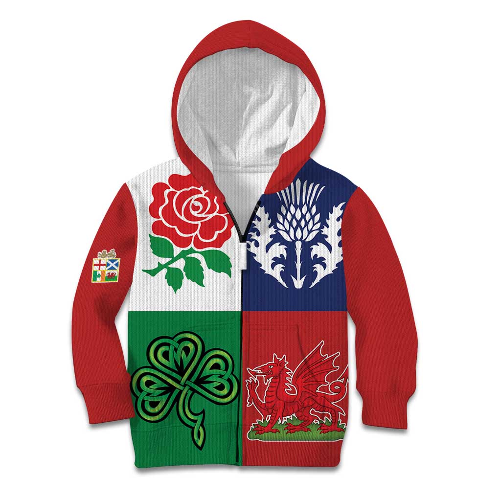 Custom British Lions Kid Hoodie Combination of England Irish Scottish Welsh