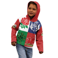 Custom British Lions Kid Hoodie Combination of England Irish Scottish Welsh