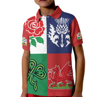 Custom British Lions Kid Polo Shirt Combination of England Irish Scottish Welsh