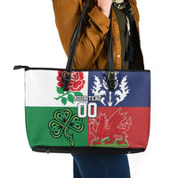 Custom British Lions Leather Tote Bag Combination of England Irish Scottish Welsh