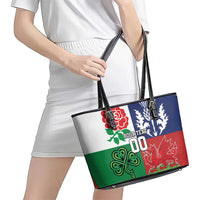 Custom British Lions Leather Tote Bag Combination of England Irish Scottish Welsh