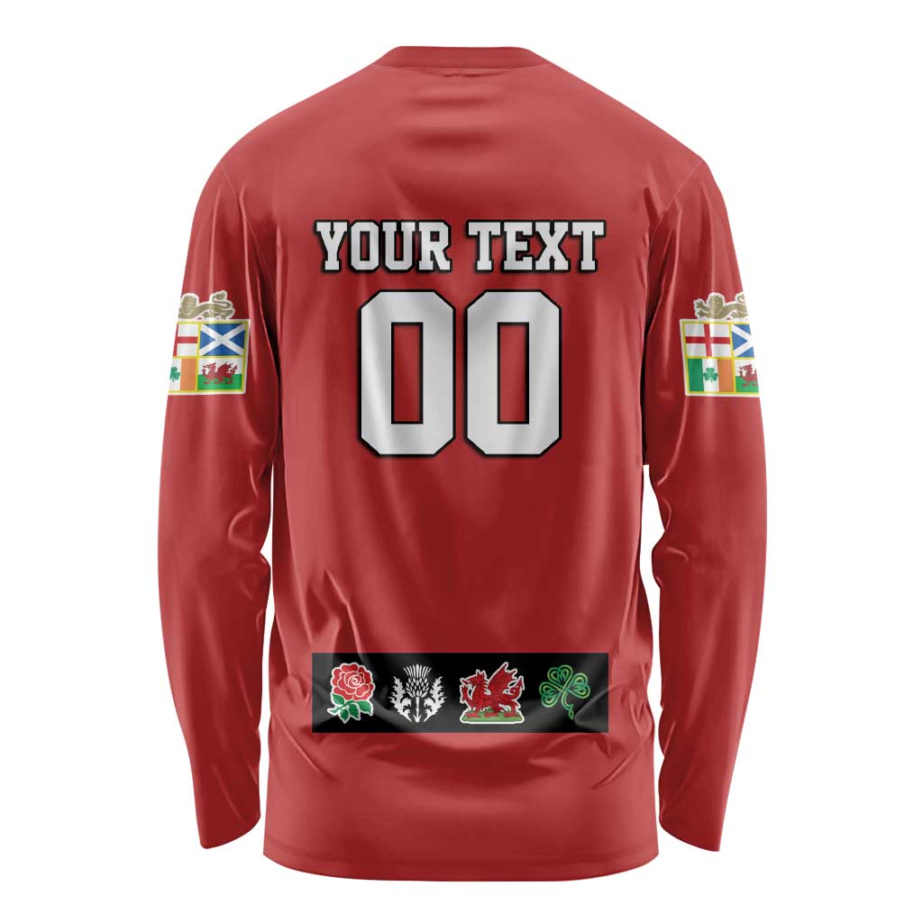 Custom British Lions Long Sleeve Shirt Combination of England Irish Scottish Welsh