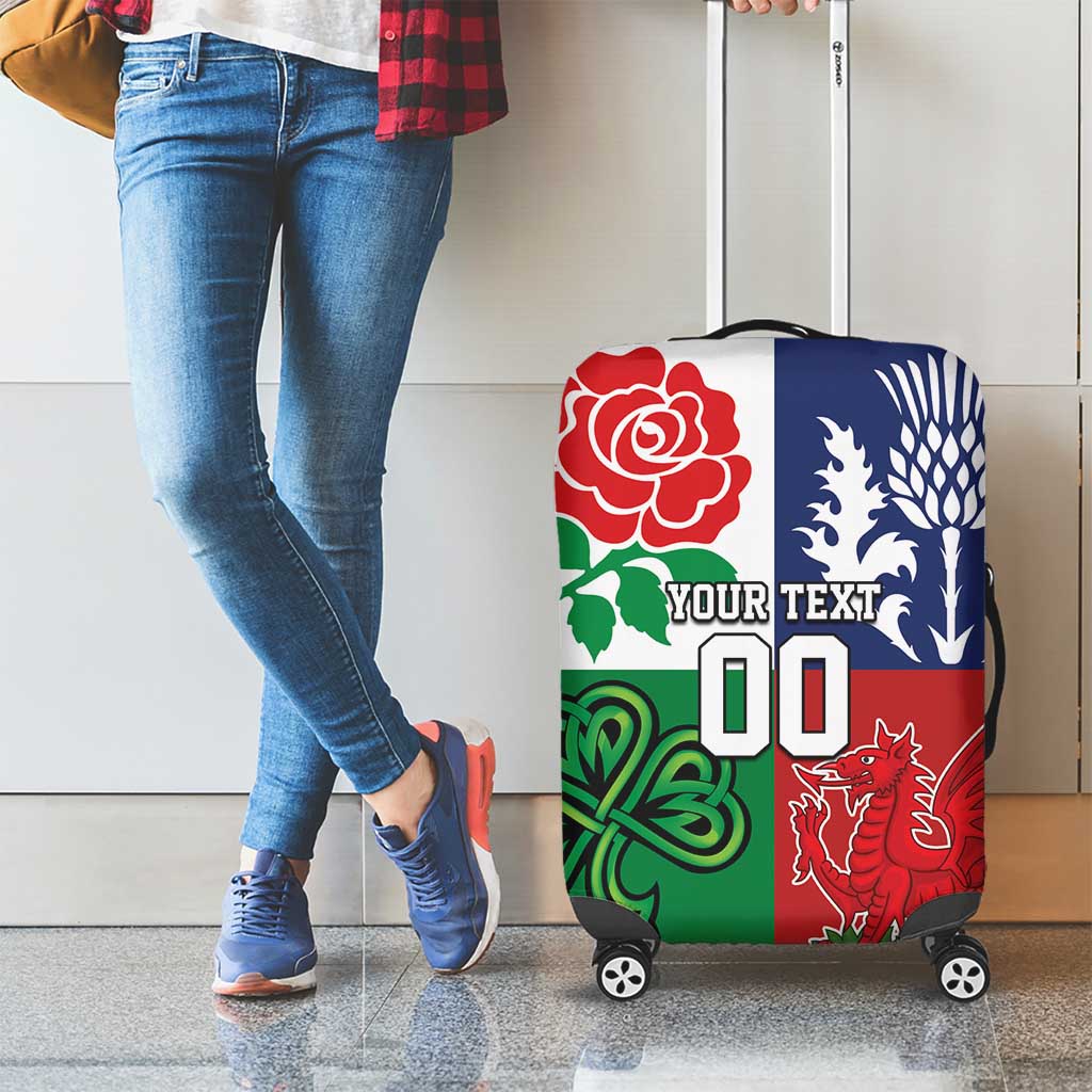 Custom British Lions Luggage Cover Combination of England Irish Scottish Welsh