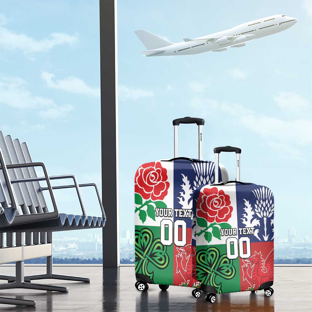 Custom British Lions Luggage Cover Combination of England Irish Scottish Welsh