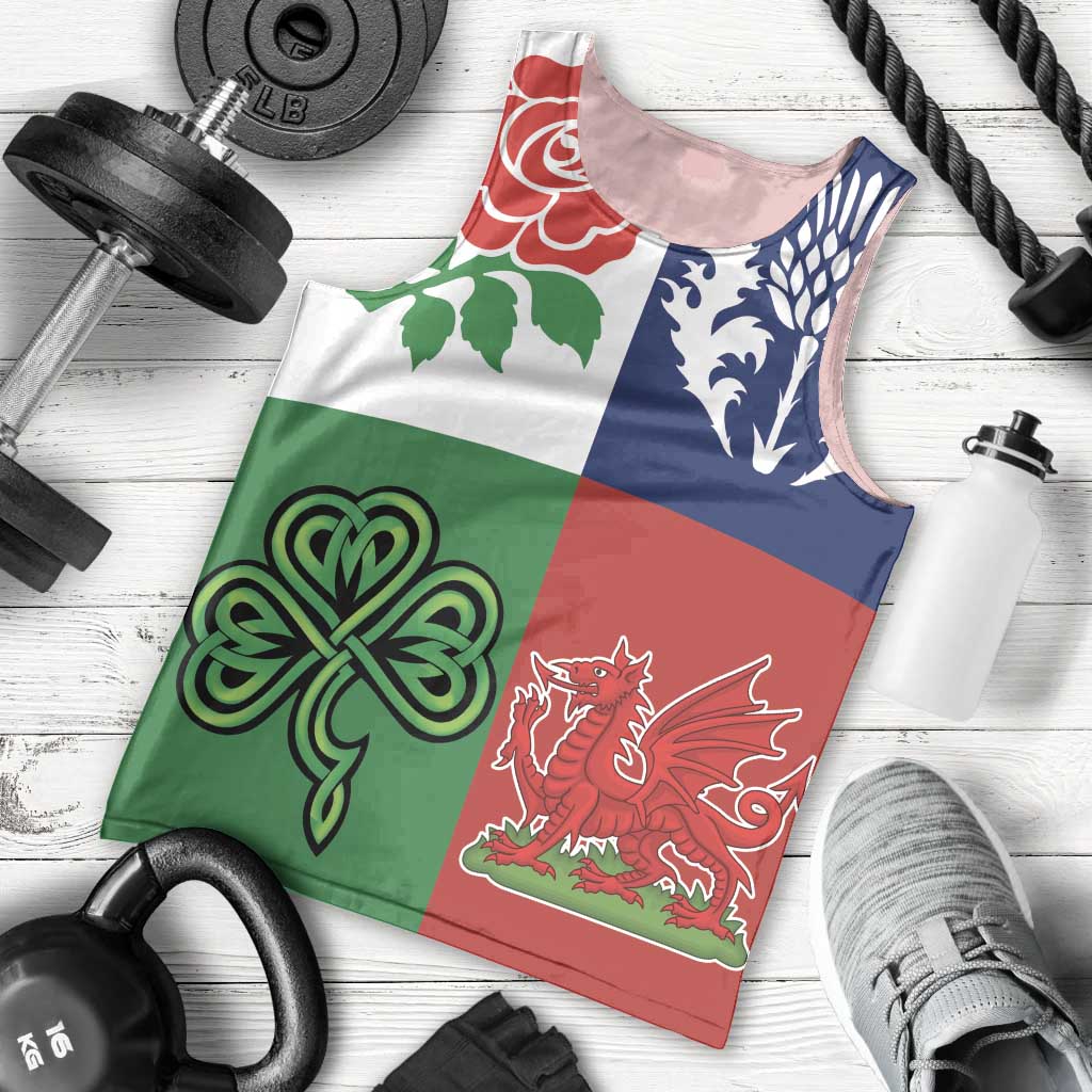Custom British Lions Men Tank Top Combination of England Irish Scottish Welsh