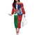 Custom British Lions Off The Shoulder Long Sleeve Dress Combination of England Irish Scottish Welsh