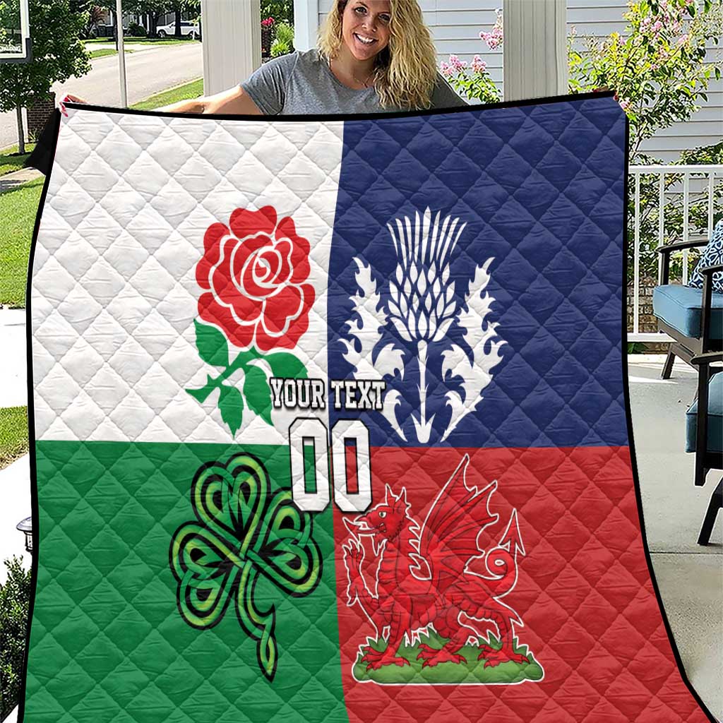 Custom British Lions Quilt Combination of England Irish Scottish Welsh