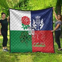 Custom British Lions Quilt Combination of England Irish Scottish Welsh