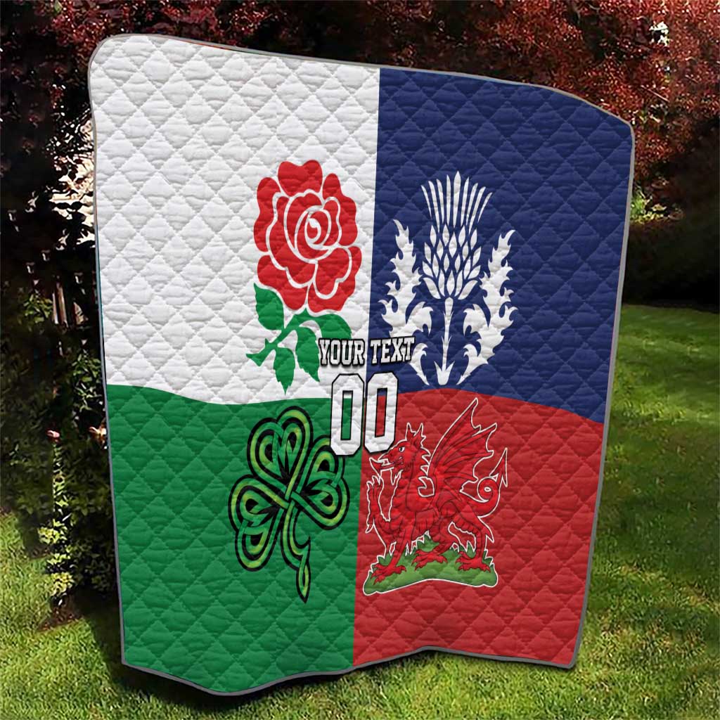 Custom British Lions Quilt Combination of England Irish Scottish Welsh