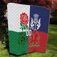 Custom British Lions Quilt Combination of England Irish Scottish Welsh