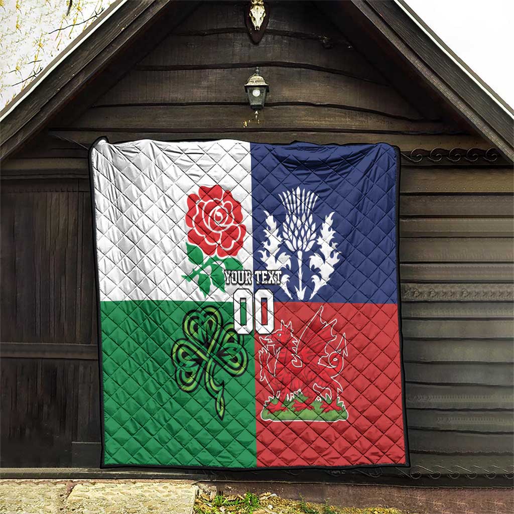 Custom British Lions Quilt Combination of England Irish Scottish Welsh