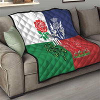 Custom British Lions Quilt Combination of England Irish Scottish Welsh