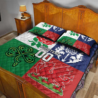Custom British Lions Quilt Bed Set Combination of England Irish Scottish Welsh