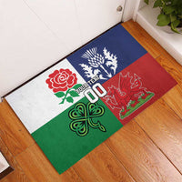 Custom British Lions Rubber Doormat Combination of England Irish Scottish Welsh