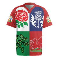 Custom British Lions Rugby Jersey Combination of England Irish Scottish Welsh