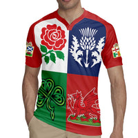Custom British Lions Rugby Jersey Combination of England Irish Scottish Welsh