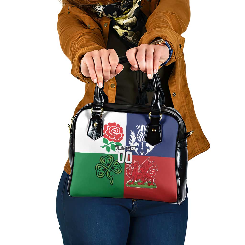 Custom British Lions Shoulder Handbag Combination of England Irish Scottish Welsh