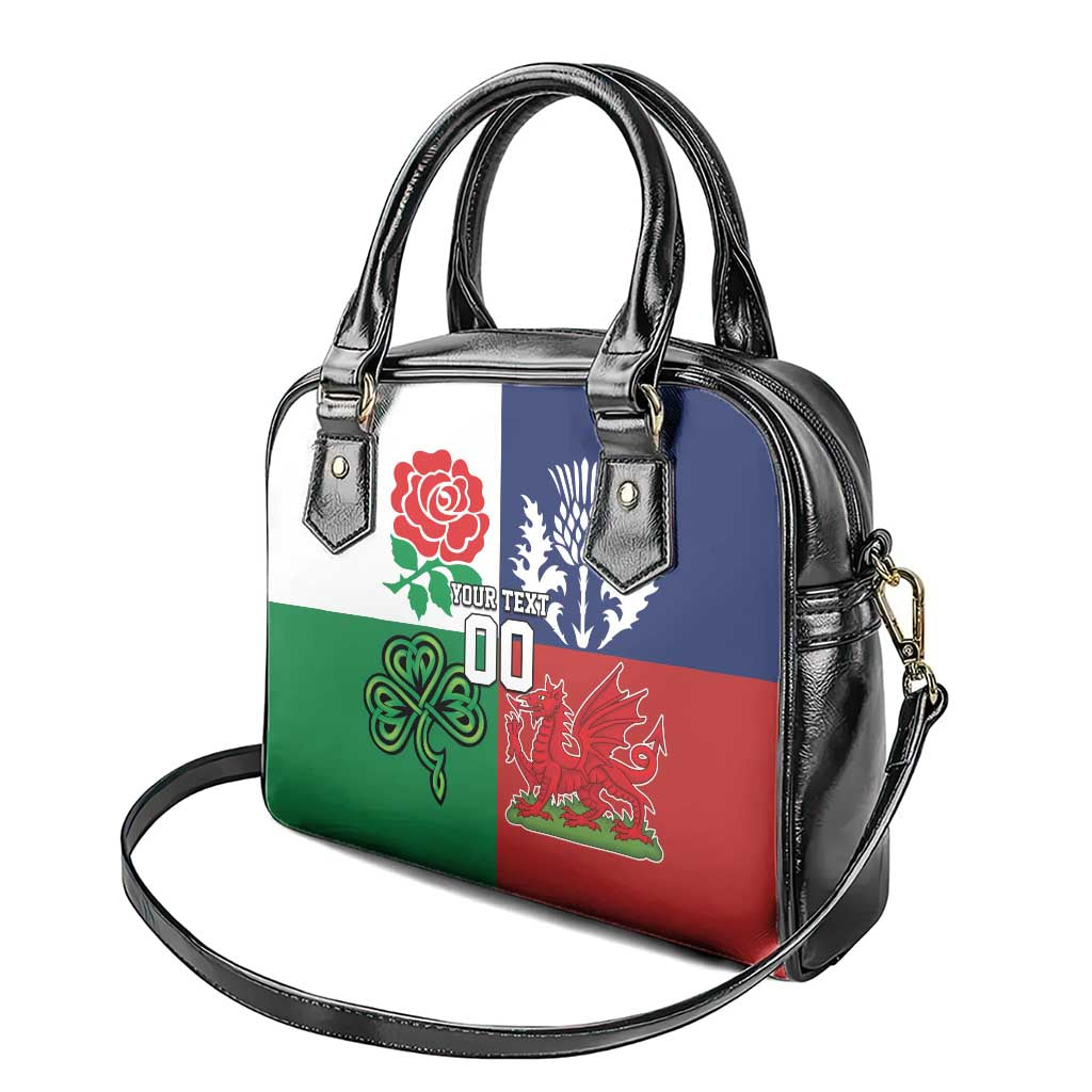 Custom British Lions Shoulder Handbag Combination of England Irish Scottish Welsh