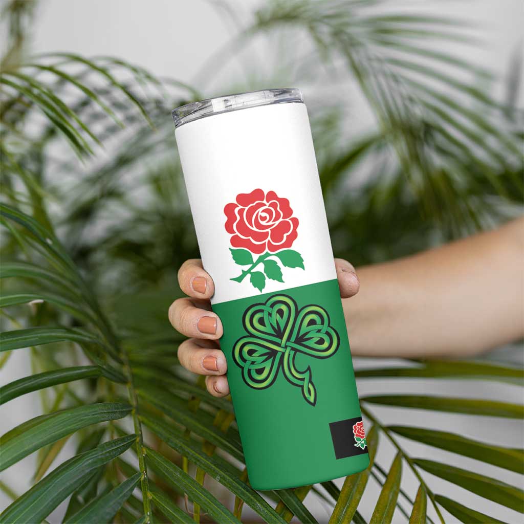Custom British Lions Skinny Tumbler Combination of England Irish Scottish Welsh