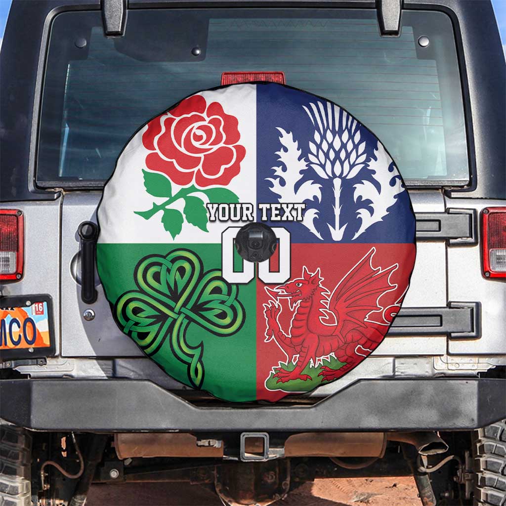 Custom British Lions Spare Tire Cover Combination of England Irish Scottish Welsh